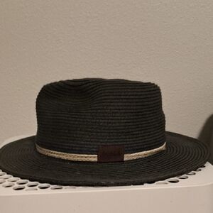 Scala Black Hat with Tan Band